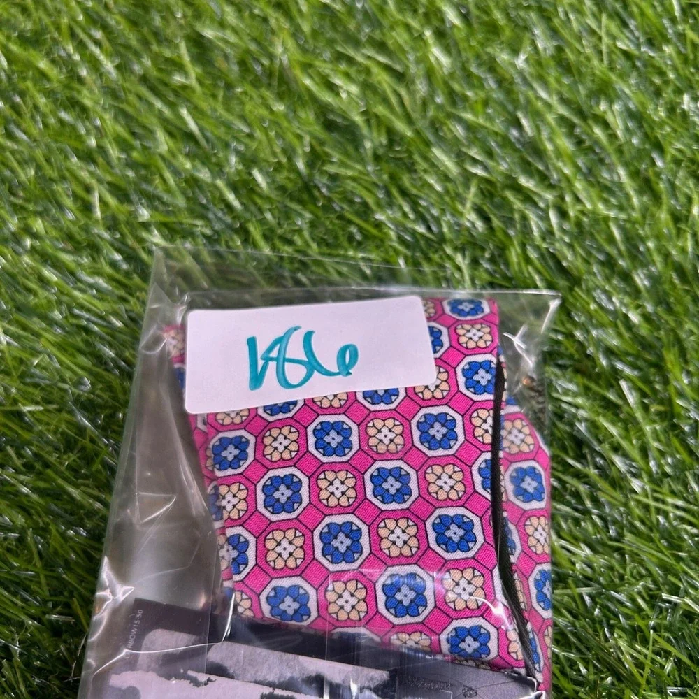 Cremieux Geometric Bow Tie Mens One Size Pink Cotton Self Tie Adjustable New